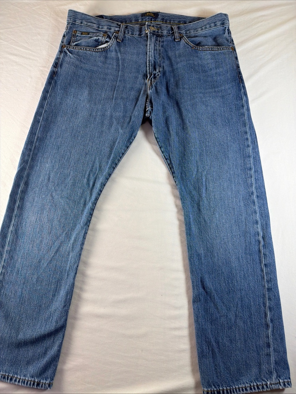 Ralph Lauren Slim Straight-Leg Blue Jeans the Varick